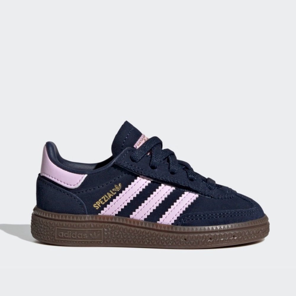 adidas Navy and Pink Suede Spezial Sneaker